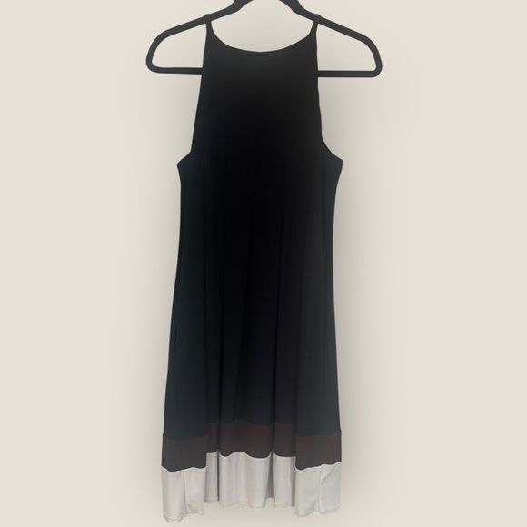 Jessica Howard Black,Brown, and ‎ White Midi Dress High Neck Size 6 - Picture 4 of 4